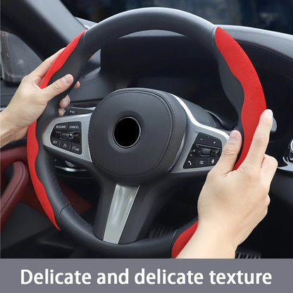 Premium Car Steering Wheel Cover Suede