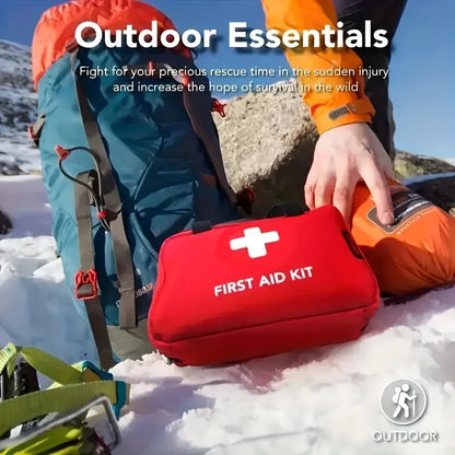 Multi-purpose small/large first aid kit: portable first aid kit for outdoor hunting, hiking, camping, including emergency suppliers