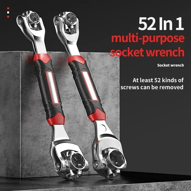 52-in-1 Car Tools Multifunctional Socket Wrench Set Metric 8-19mm