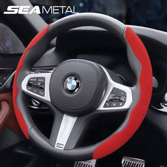 Premium Car Steering Wheel Cover Suede