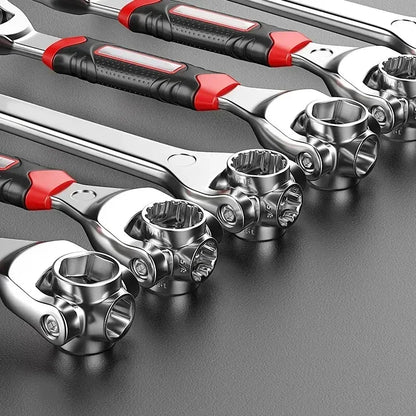 52-in-1 Car Tools Multifunctional Socket Wrench Set Metric 8-19mm